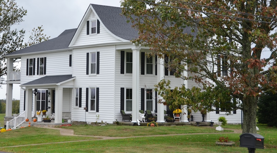 Classic white New England colonial home